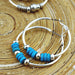 Oorbellen Creolen: Silver Beads Turquoise