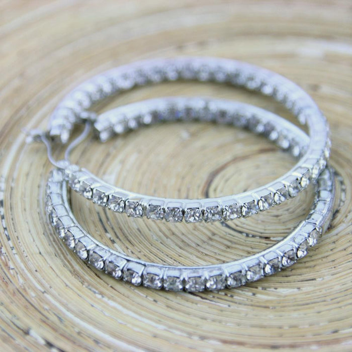 Oorringen Creolen: Strass explosion