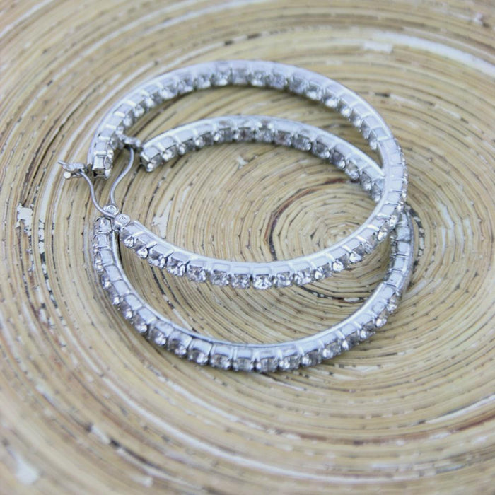 Oorringen Creolen: Strass explosion