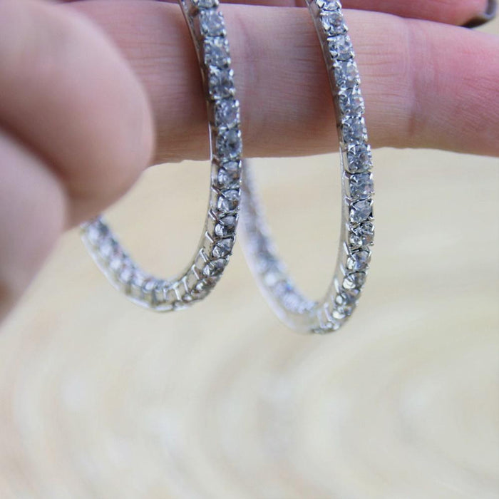 Oorringen Creolen: Strass explosion