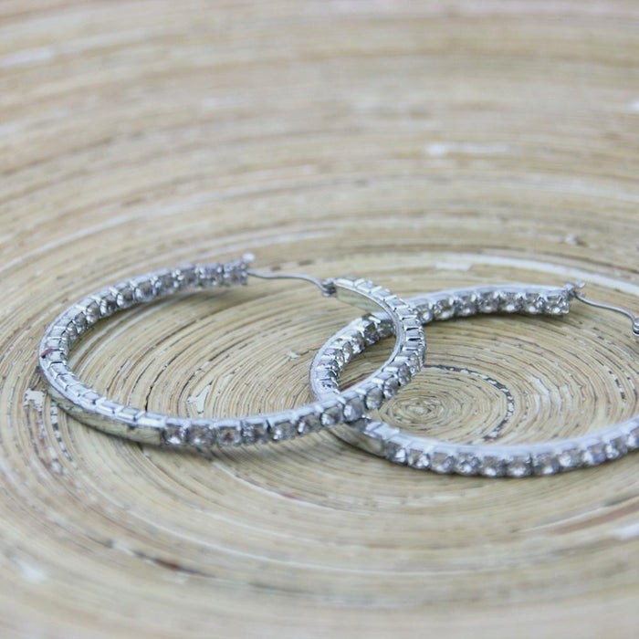 Oorringen Creolen: Strass explosion