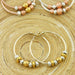 Oorbellen Creolen: Tricolore Gold