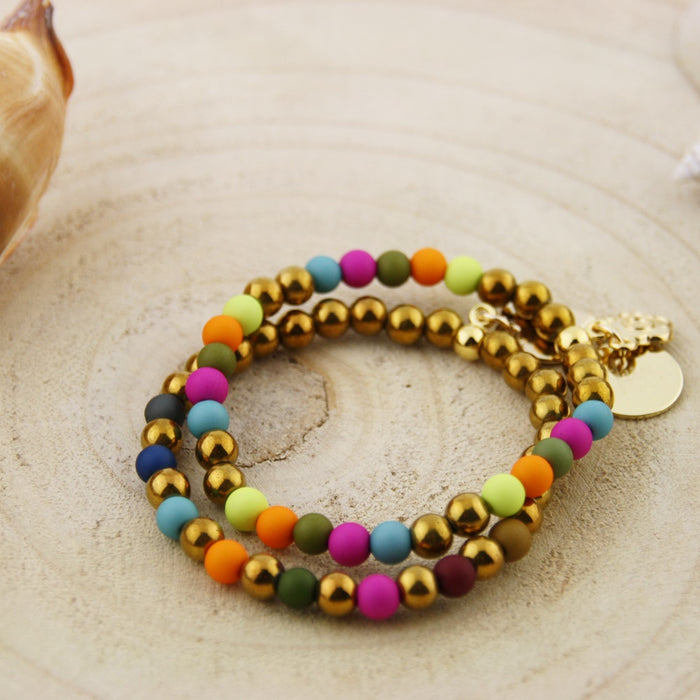 Armbandje BoHo Candy Colores de Oro