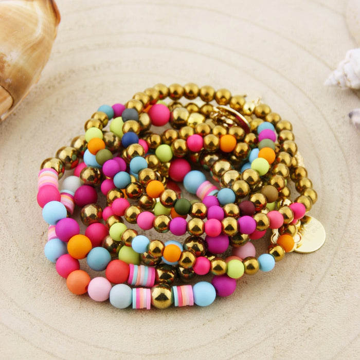 Armband BoHo Candy Colores de Oro Big
