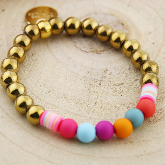 Armband BoHo Candy Colores de Oro Big