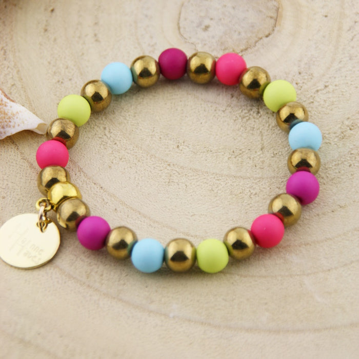 Armband BoHo Candy Colores de Oro Big