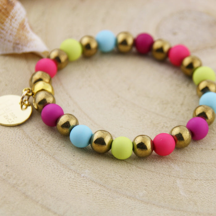 Armband BoHo Candy Colores de Oro Big