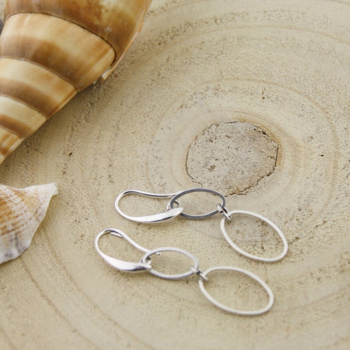 Oorbellen Double Ovals Silver