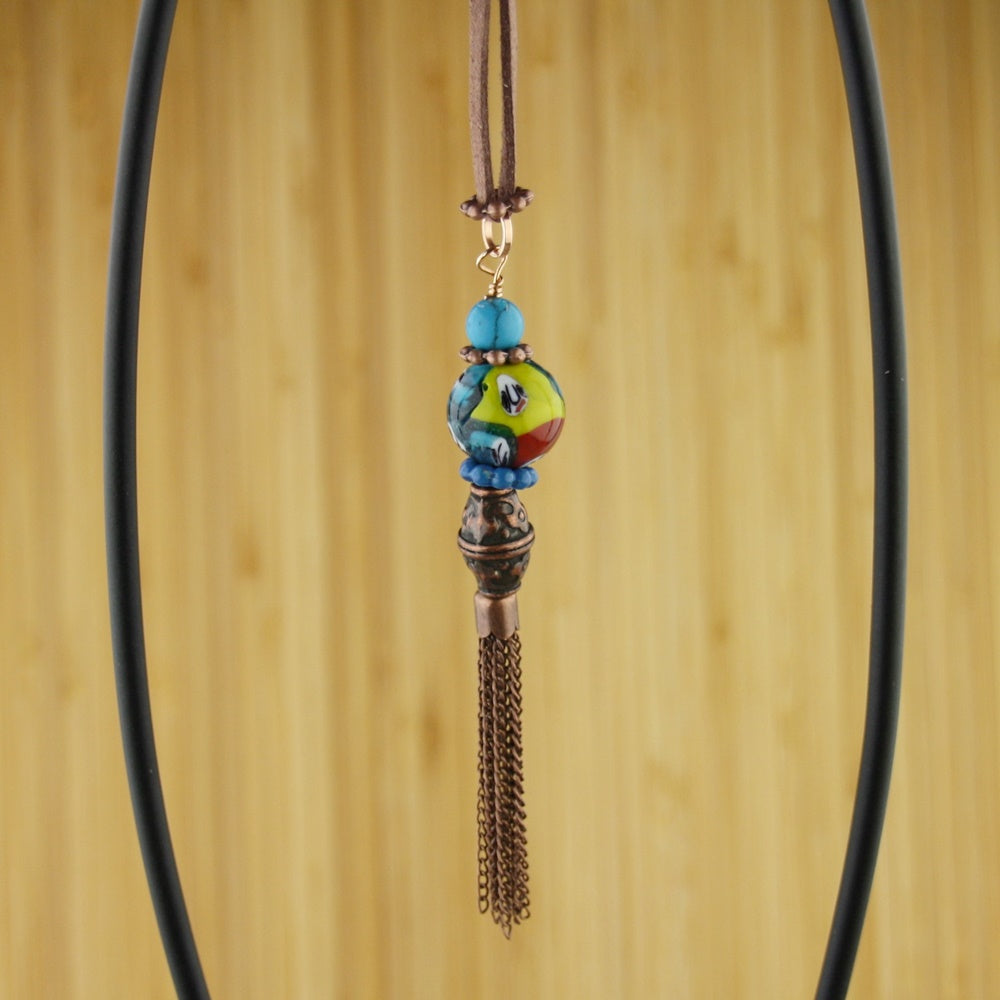 Ibiza ketting Turquoise Bronze