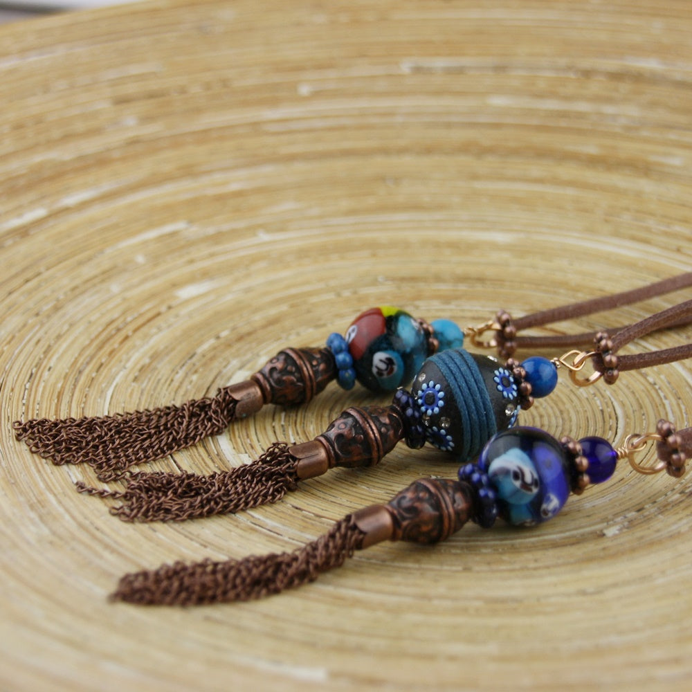 Ibiza ketting Turquoise Bronze