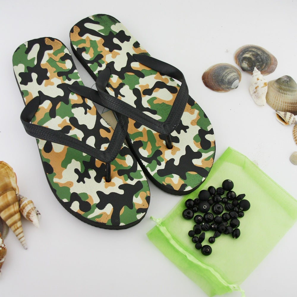 Teenslippers: Camouflage DIY