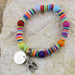 Armbandje Flip Flops Rainbow