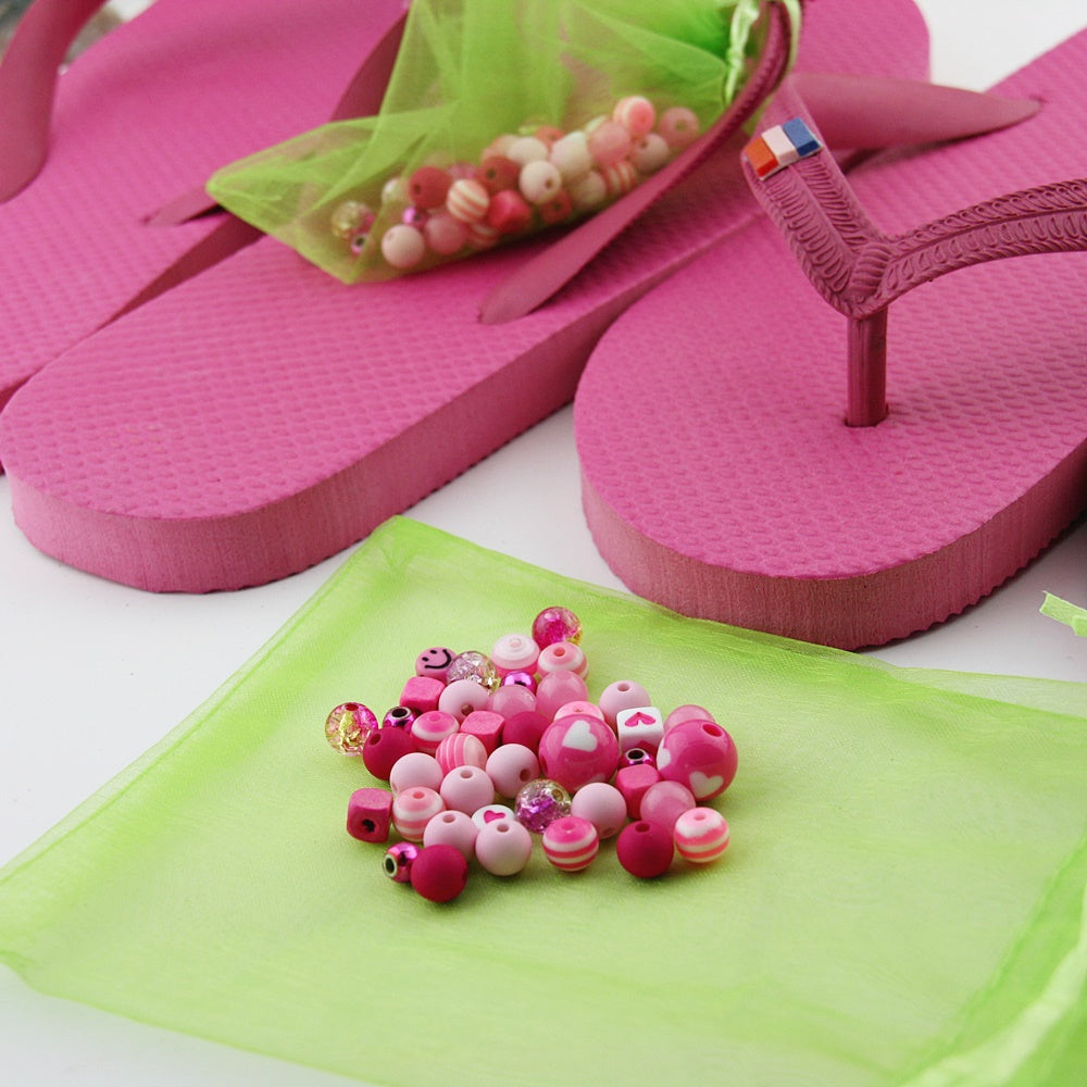 Teenslippers: Cerise Roze DIY