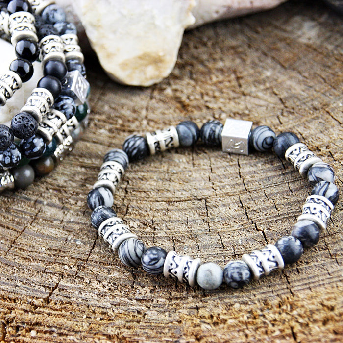 Natuursteenarmband Fuentes Fantasy Plata