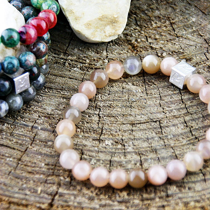 Natuursteenarmband Luna
