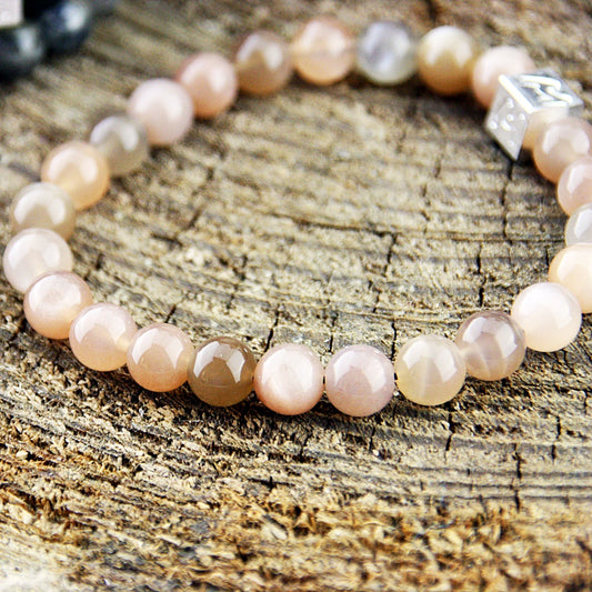 Natuursteenarmband Luna maansteen