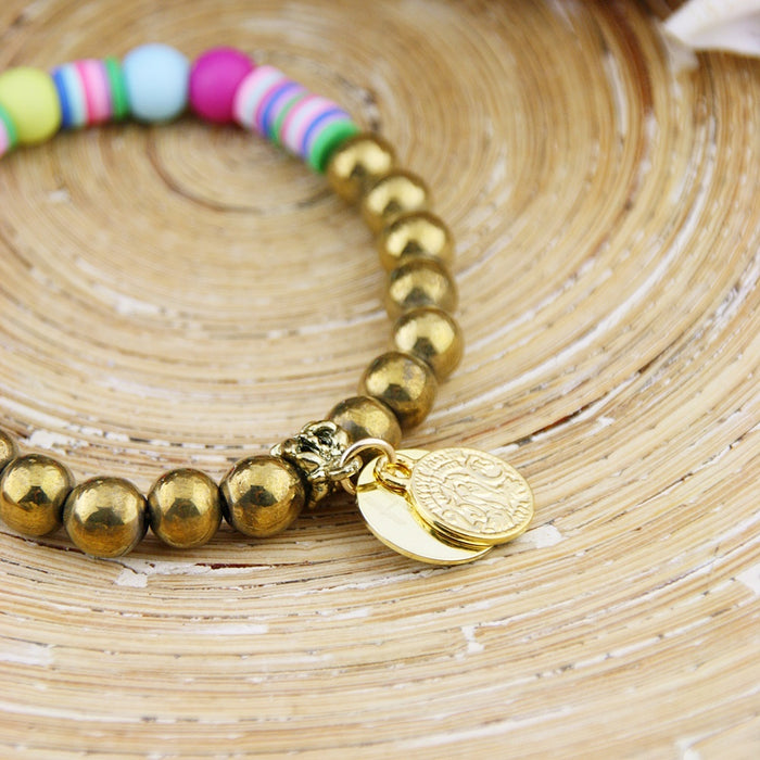 Armband BoHo Candy Colores de Oro Big