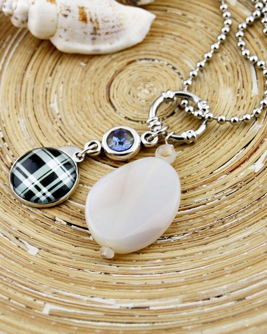 Lange ketting Cotton Checkered - HanneHaves