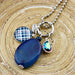 Lange ketting Blue Checkered
