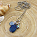 Lange ketting Blue Checkered
