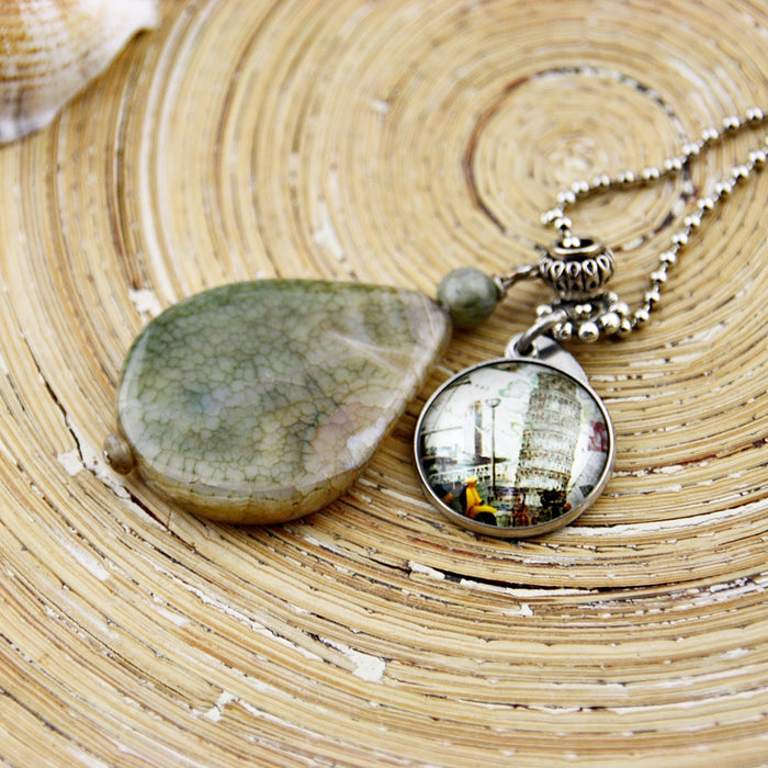 Lange ketting Green Olive Pisa