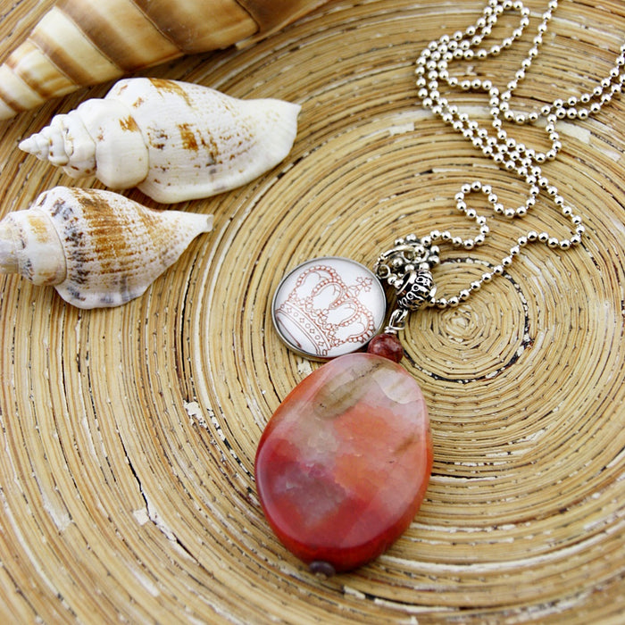Lange ketting Orange Red