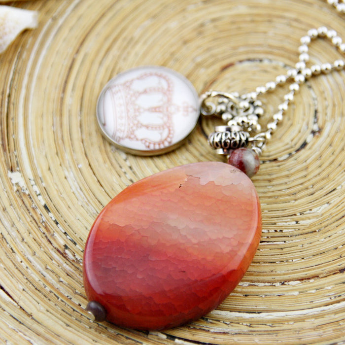Lange ketting Orange Red