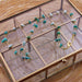 Korte ketting: Golden Green Chunks
