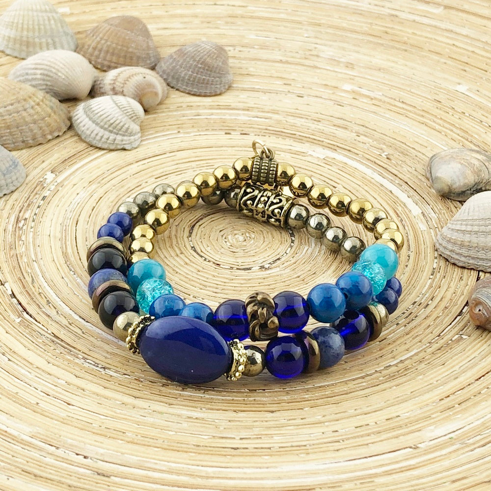 Armband Bronce Turquoise Blue