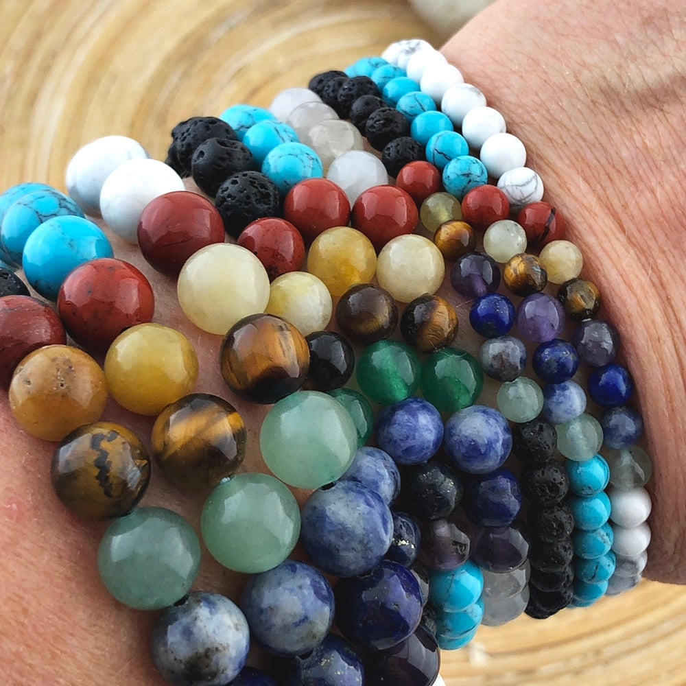 Chakra natuursteenarmband 4 mm