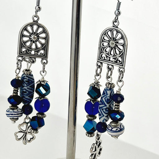 Oorbellen Delfts Blauw Bohemian