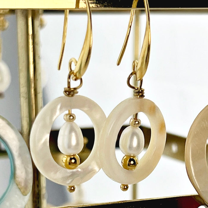 Oorbellen Pearls Sandy Cream