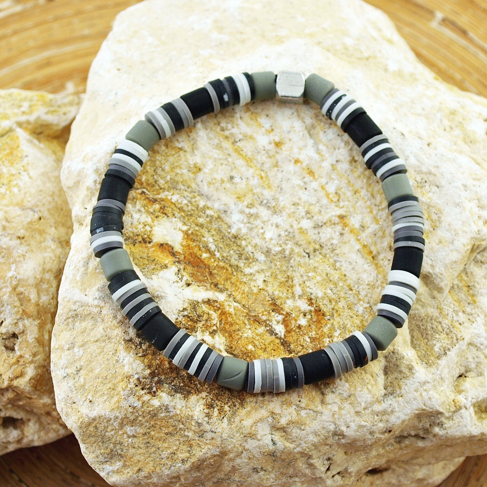 Surfer Armbanden Alejo bruin, groen & grijs