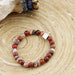 Natuursteenarmband Cubes Stone Fire