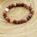 Natuursteenarmband Cubes Stone Fire