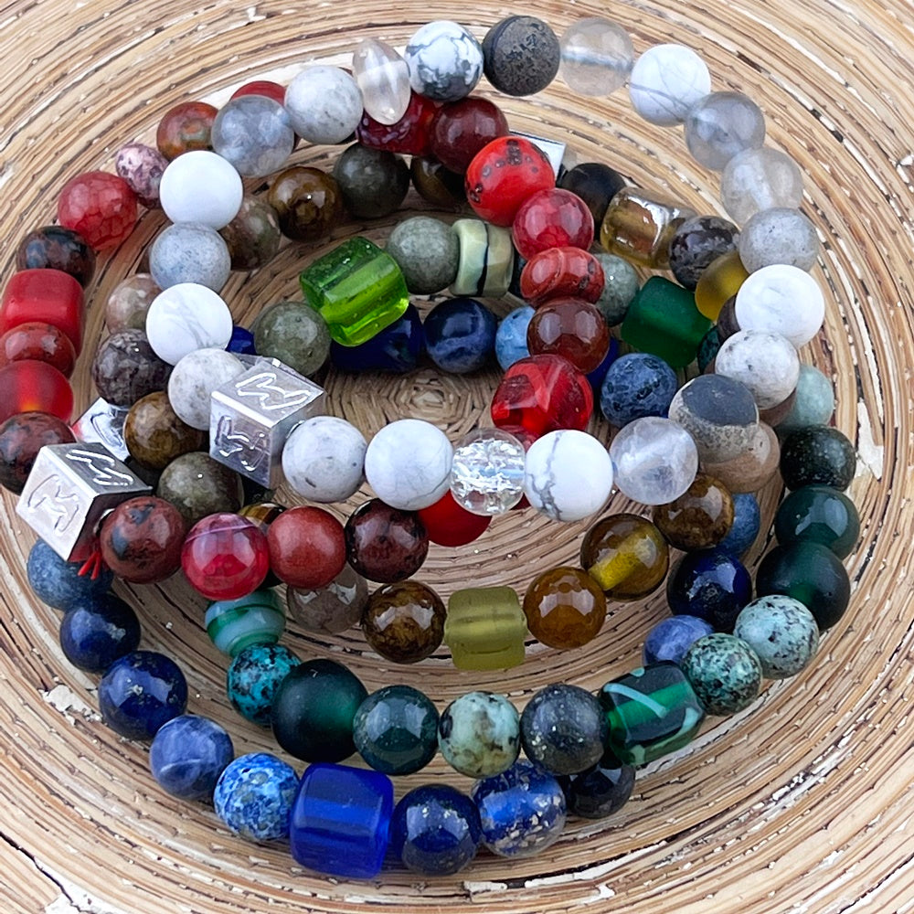 Natuursteenarmband Bohemien stijl