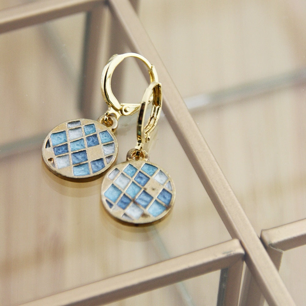 Oorbellen Checkered Bells