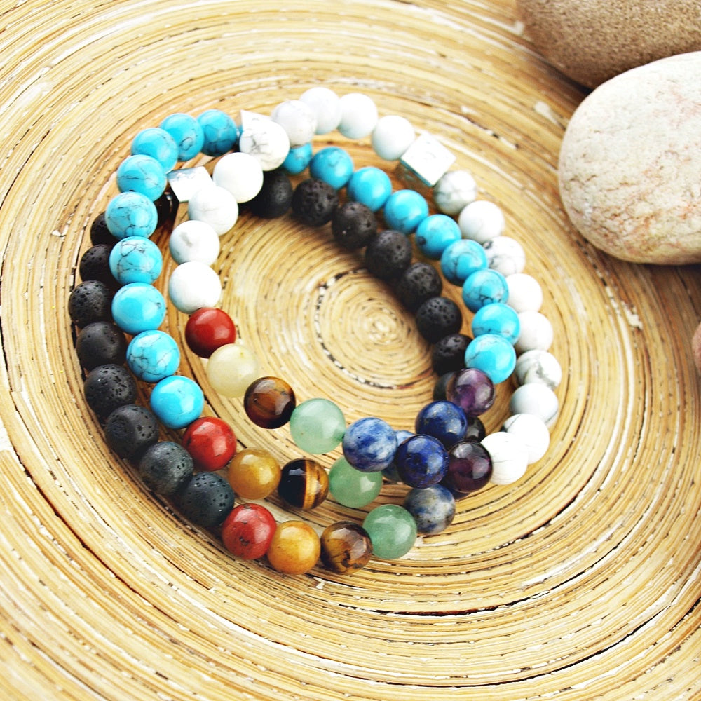 Chakra natuursteenarmband 8 mm