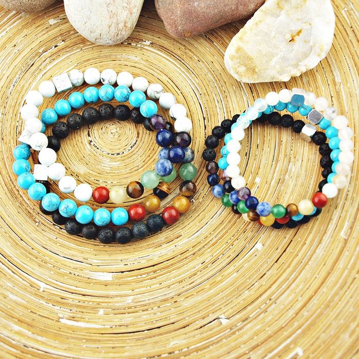 Chakra natuursteenarmband 8 mm
