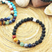 Chakra natuursteenarmband 8 mm