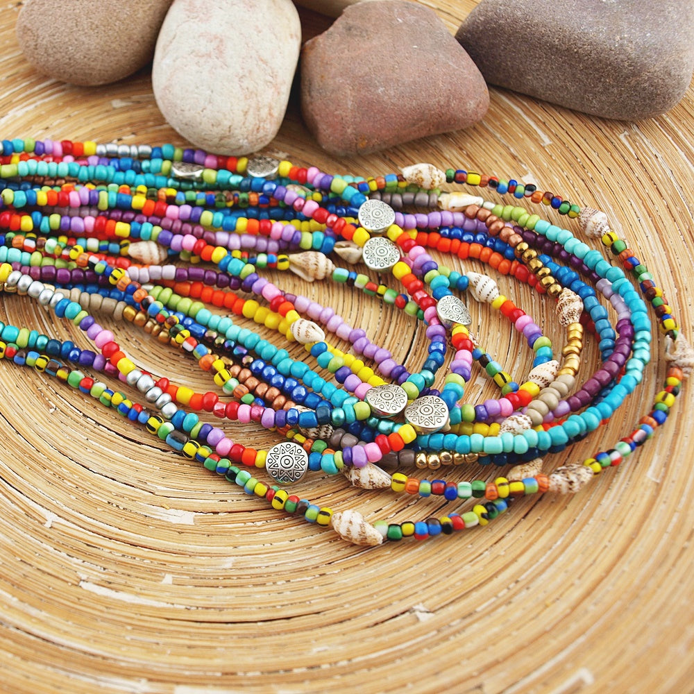 Korte ketting Rainbow Shell