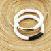 Armband Tube in wit met zwart en goud
