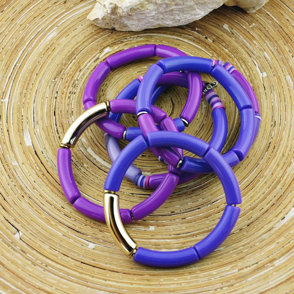 Armband Tube Purple Gold