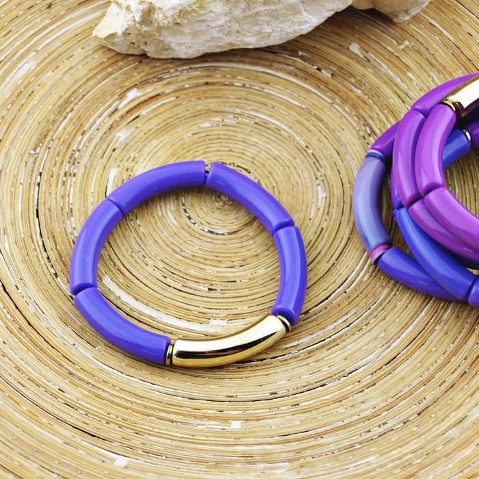 Armband Tube Purple Gold