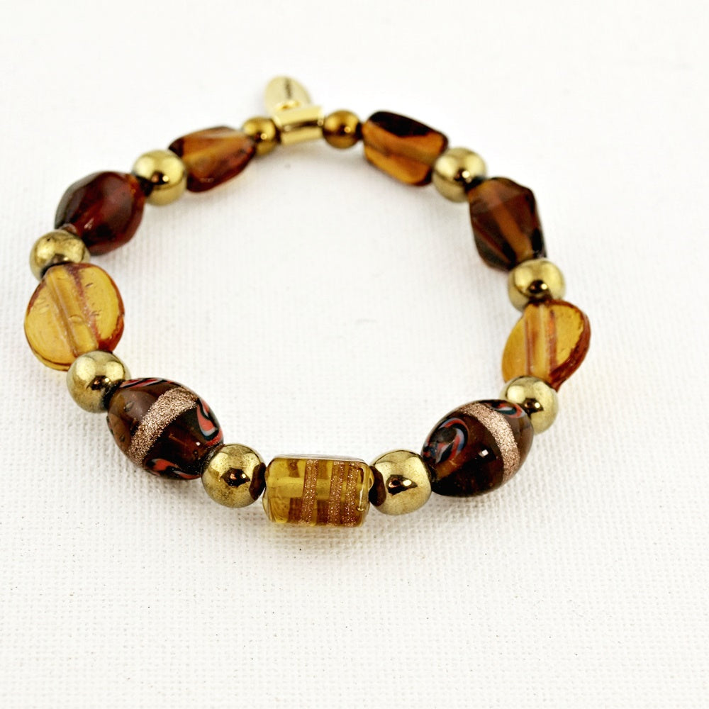 Armband Bohemien Mix bruin en zwart