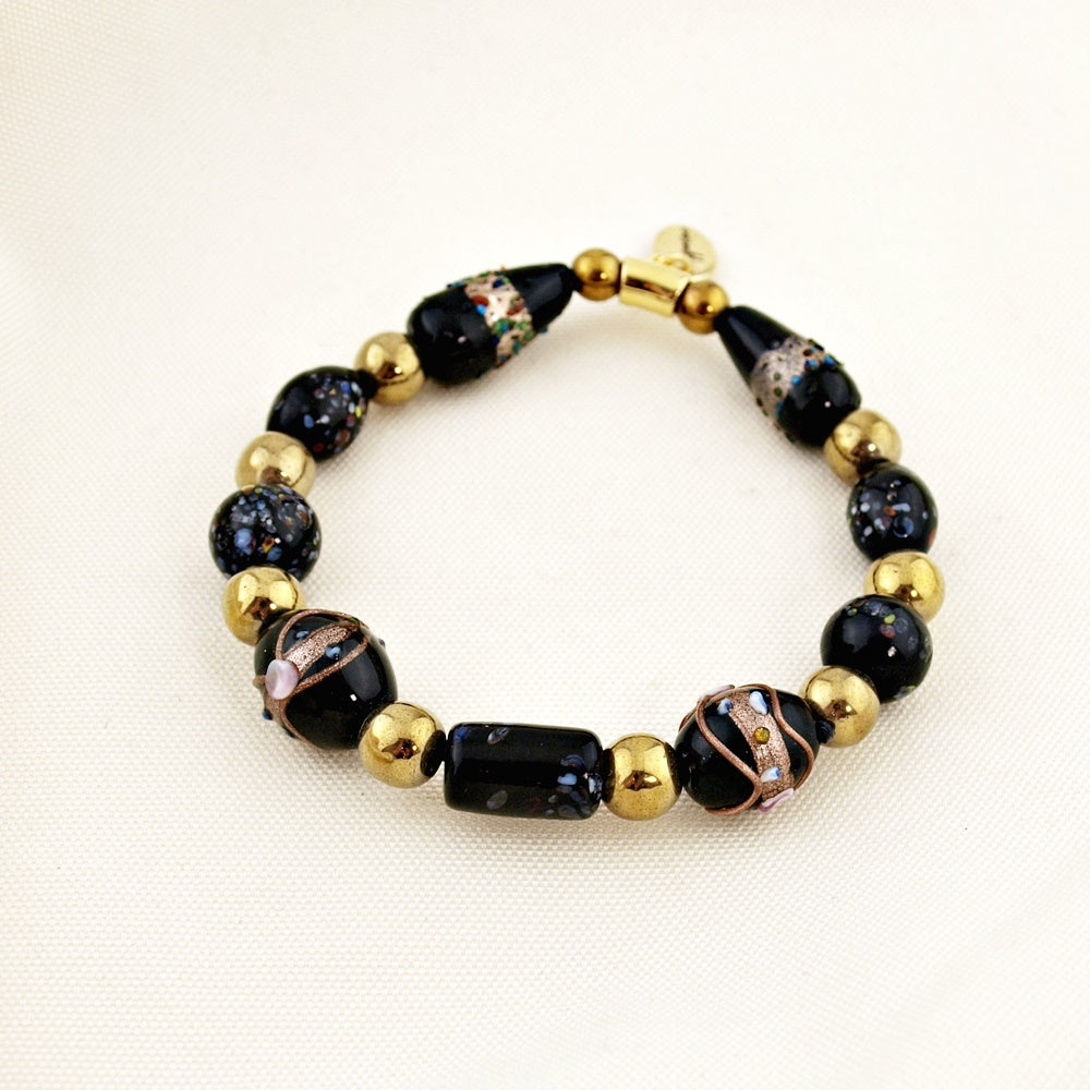 Armband Bohemien Mix bruin en zwart
