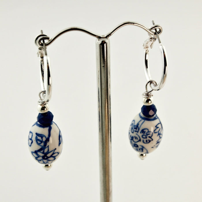 Oorbellen Delfs Blauw Flowers
