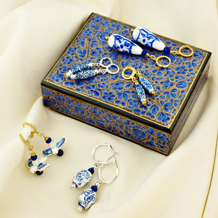 Oorbellen Delfs Blauw Big Drop