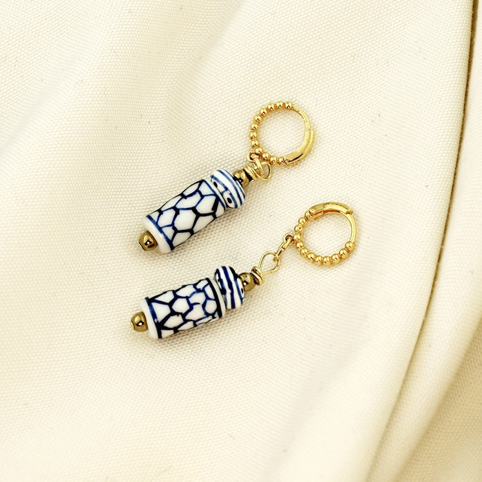 Oorbellen Delfs Blauw Netwerk