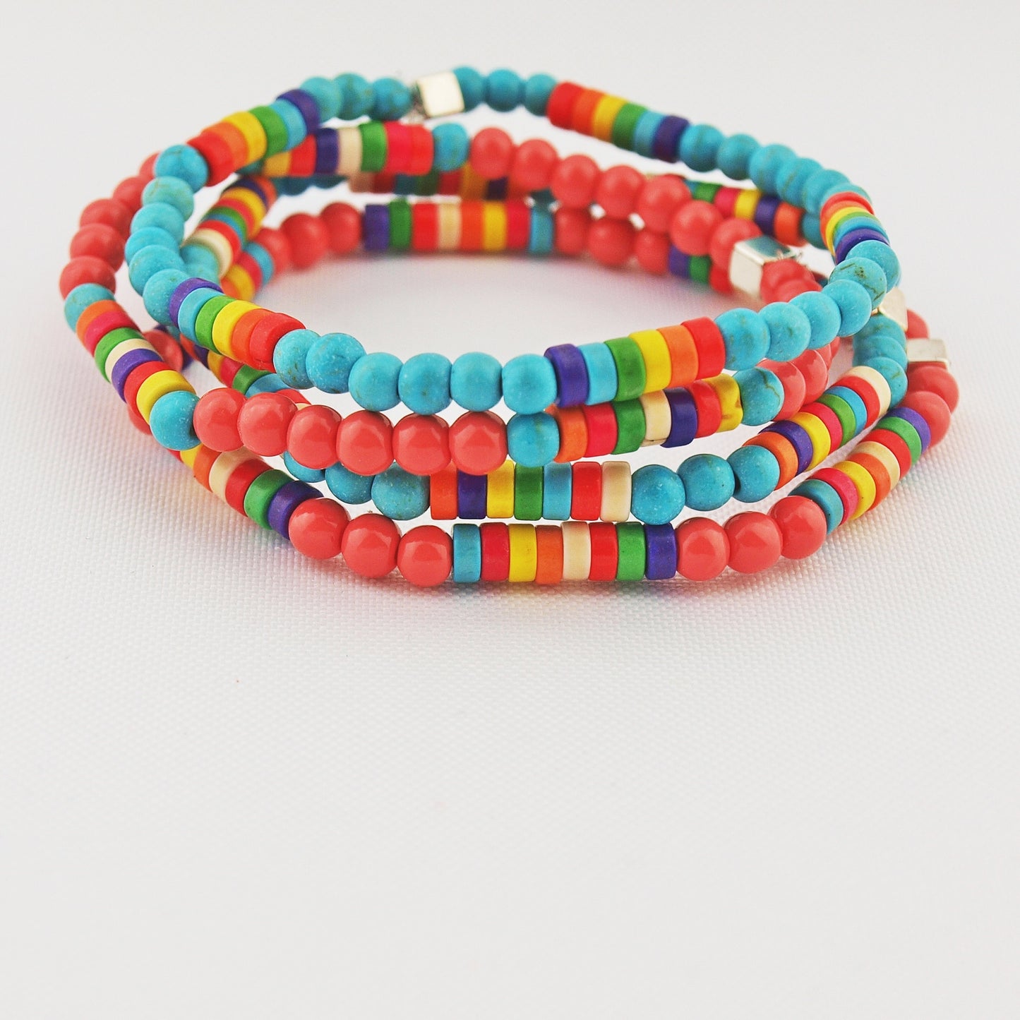 MultiColor natuursteenarmband 4 mm